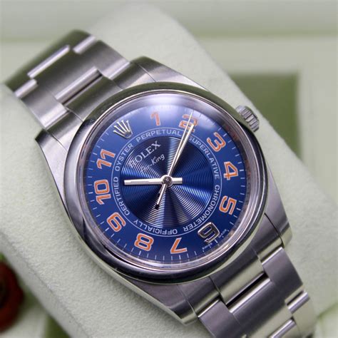 rolex air king blue face